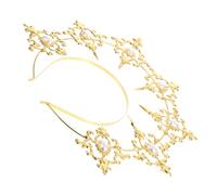 NIYANGLE Gold Headpiece Flapper Headband Girls Headbands Bridal Headpiece for Wedding Elegant Hair Accessories for Ladies