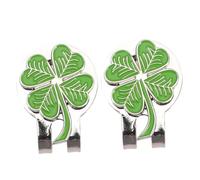 NIYANGLE Golf Hat Clips 2-pack, Detachable Clover Hat Clip for Golf Visor, Baseball Cap & Sun (small & Large )