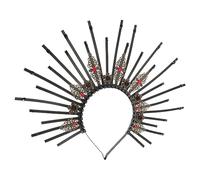 NIYANGLE Gothic Crown Headband for Women Adults Bands for Women Elegant Hair Band for Cosplay Party