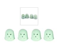 NIYANGLE Guitar Finger Guards Fingertip Protectors Silicone Light Green 4 Pcs Comfortable to Wear Easy to Put and Take off Suitable for Banjo and Ukulele Players