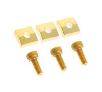 NIYANGLE Guitar Locking Nut Clamps Iron String Mounting Blocks Metal Golden Not Easy to Rust Deform DIY Guitar Parts for String-through Body Building