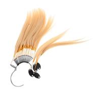 NIYANGLE Hair Dyeing Practice Tresses Human Hair Samples for Dye Practice Strands Buckles Rings for Salon Use