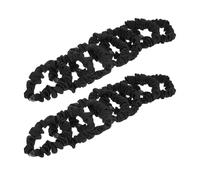 NIYANGLE Hair Elastic Bands that Will Not Pull Cloth Black 15pcs Comfortable to Wear Hair Ties for Women and Girls Suitable for Daily Use and Traveling