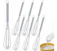 NIYANGLE Hairdressing Whisk 7.09In Manual Hair Dye Mixer Stirrer with Non-Slip Handle 7 Pack Multi-Purpose Salon Tool for Hair Colour Cream Mixing and Egg Beating