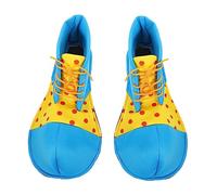 NIYANGLE Halloween Clown Shoes Blue Classic Clown Dress Up Props Comfortable Flexible Fit Teens Adults for Party Cosplay Carnival Masquerade