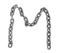 NIYANGLE Halloween Decorative Dog Chain Prop for Outdoor Gathering, Highly Realistic Silver Pvc Chain with Resistant to Breaking Feature, for Halloween Costume and Party
