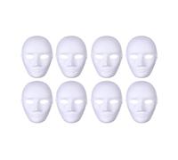 NIYANGLE Halloween Paper Masks - 8Pcs Blank Face Mask White Diy Graffiti Mask for Cosplay Halloween Costume (Male Face)
