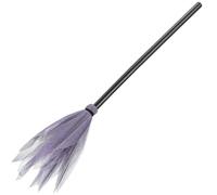 NIYANGLE Halloween Witches Broom, 35 Inch Plastic Witch Broomstick Prop with Mesh Design for Halloween Cosplay Party Favor Costume Accessory Decoration