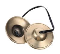 NIYANGLE Handmade Copper Meditation Cymbal Bell Small Portable Percussion Instrument for Yoga and Mindfulness Healing with Harmonic Tones and Craftsmanship