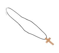 NIYANGLE Handmade Wood Cross Necklace for Men and Women Simple Faith Based Jewelry Artisan Crafted Small Cross Pendant Spiritual for Religious Occasions