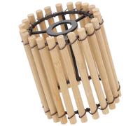 NIYANGLE Handwoven Small Bamboo Pendant Lampshade Cage Design for Tea Warm Diffused Lighting Natural Bamboo Ceiling Light Replacement