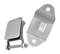 NIYANGLE Hard Hat Headlamp Light Clip Mount, Stainless Steel Helmet Lamp Holder Bracket, Detachable Safety Helmet Light Retainer for Construction Mining Industrial Use