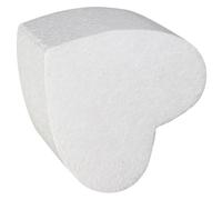 NIYANGLE Heart Shaped Fake Model Foam Cake Dummy 12x3.94' White Polystyrene Realistic Cake Craft Romantic Design for Bakery and Valentine's Day