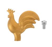 NIYANGLE Heat Proof Cast Iron Pot Lid Handle Knob Rooster Shape with 6Mm Screws and Washers, Replacement Kitchen Pan Lid Grip for Cookware and Home Use