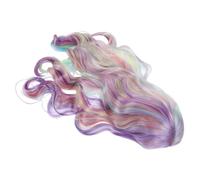 NIYANGLE Heat Resistant Rainbow Ombre Wavy Bob Wig for Women Short Curly Cosplay Hairpieces with Cap Easy Styling Party Accessory for Festivals Concerts Weddings and Themed Events