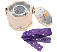 NIYANGLE Household Moxibustion Box for Belly and Navel Therapy with Double Layer Ash Filter Net Prevents Ash Falling and Ensures Healthy Use Without Paint Random Random Color