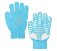 NIYANGLE Ice Skating Gloves Quickwicking Technology and Moisture Management, Knitting and Rubber Material for Long Practices, Non Slip Figure Skate Accessories for Ice Skating