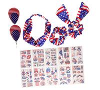 NIYANGLE Independence Day American Flag Earring Stickers Patriotic Headband Decor for Women Girls