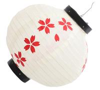 NIYANGLE Japanese Style Cherry Blossoms Lantern with Folding Design and Sturdy Fabric Material, round Shape for Indoor Decor and Japanese Style Restaurants, Party and Festival Decoration