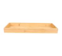 NIYANGLE Japanese Style Wooden Vanity Tray Natural Bamboo round Storage Tray Smooth Edges and Comfortable Touch for Cosmetics and Tissues on Wash Basin or Vanity Countertop