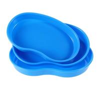 NIYANGLE Kidney Shape Pill Dispenser Tray Set 3pcs Small Medium Large Abs Medical Organizer Tray for Clinic Cart Travel Medication Sorting and Tablet Counting