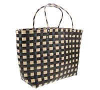 NIYANGLE Large Capacity Handwoven Basket Tote Bag for Women with Comfortable Carry, Pvc Material, Elegant and Simple Design, for Everyday Use and Travel