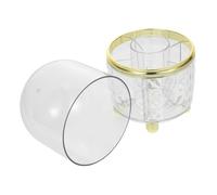 NIYANGLE Large Capacity Makeup Brush Organizer Box Rotating Brush Holder Covered Storage Holder Desktop Organiser