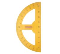 NIYANGLE Large Semi-Circle Protractor Solid Wood Teacher Measuring Tool Accurate Angle Scale for School Geometry and Math Drawing Educational Use