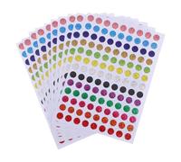 NIYANGLE Laser Color-Coding Dot Stickers 8mm Round Self-Adhesive Mini Circle Labels 10 Packs 1170 Pieces for Office Classroom Planner Art and DIY