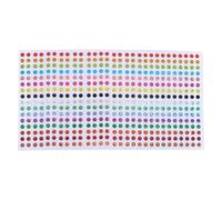 NIYANGLE Laser Holographic Round Dot Stickers 0.6cm, 1760 Small Colorful Coding Label Dots Per Pack, 10pcs Mini Sparkle Circle Stickers for Office, Classroom, and DIY Organization