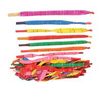NIYANGLE Latex Rocket Balloons Noise Making and Interactive Long Screaming Flying Balloons with Striped Pattern 200pcs for Indoor and Holiday Party Decorations