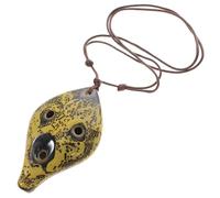NIYANGLE Leaf Shaped 6-hole Ceramic Ocarina for Beginners with Extraordinary Tones and Convenient to Carry Design, Beginner Wind Instrument for Practice and Music Learning