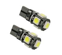 NIYANGLE LED and Metal Material Bulbs 10pcs 5smd Light Reading Car 5050 W5w with Wide-angle Illumination, Universal Design to Avoid Flashing and Error Code for Car License Plate