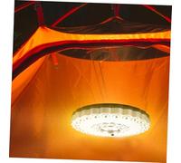 NIYANGLE LED Battery-Operated Camping Lamp Bright Umbrella Pole Light for Patio and Tent Use Energy-Saving Outdoor Lantern with Hook for Easy Hanging Silver Without Batteries