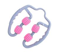 NIYANGLE Leg Muscle Roller for Thigh and Calf with Comfortable Grip, 3D Floating Massage Points, and Curve Handles Pink Calves Legs Massager for Cozy Massage and Trigger Point Relief