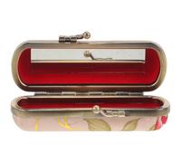 NIYANGLE Lipstick Container Lipstick Case Decorative Fabric Zinc Alloy Button Closure Design Easy to Carry for Wife and Girlfriends Camping Parties