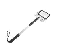 NIYANGLE Long Handle Ash Shovel with 3-Section Adjustable Handle, Hollowed Metal Design, Heat Resistant Charcoal Scoop for Fireplaces and Fire Pits, Sturdy Iron and Plastic Construction
