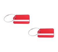 NIYANGLE Luggage Tags Travel Tags with Screw Connector Aluminium Alloy 5pcs and String for Easy Identification, Practical Red for Suitcase and Handbag