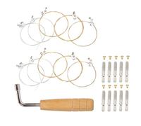 NIYANGLE Lyre String Replacement with Metal Nails and Tuning Wrench Professional Lyre Harp Pin Nails for Resonant Sound and Fast Smooth Tuning