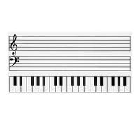 NIYANGLE Magnetic Five-Line Staff Dry Erase Board 30X60Cm for Fridge with Soft Flexible Surface Whiteboard Memo Board for Music Notes and Kitchen Planning