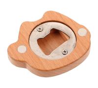 NIYANGLE Magnetic Wood Bottle Opener Cat Shape for Refrigerator Cartoon Beer Bottle Lid Remover with Strong Magnet Attachment Multi-Functional Manual Cap Opener for Kitchen Bar Party Use