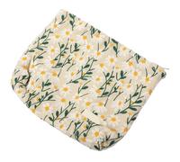 NIYANGLE Makeup Bag Multipurpose Design Beige Polyester with Smooth and Sturdy Opening and Closure Cosmetic Bag Portable Toiletry Pouch with Generous Appearance for Travel and Daily Use