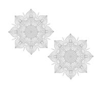 NIYANGLE Mandala Wall Sticker 2pcs Set, Ethnic Style Self-Adhesive Fashionable Wall Decal 30x90cm, Living Room and Home Decor Ornament