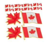 NIYANGLE Maple Leaf Canadian Flag Brooch Pins Durable Lapel Pins for Clothes Hats Backpacks Patriotic Accessories for Canada Day Celebrations Flag Leaf