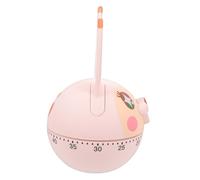 NIYANGLE Mechanical Bunny Shape Kitchen Timer Portable Manual Countdown Clockwork with Clear Bell Sound Compact Pink Rabbit Design for Cooking Baking Classroom Management Preschool Use
