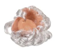 NIYANGLE Mediterranean Bald Man Costume Wig Grey White Bald Cap Hairpiece for Cosplay Halloween Party Stage Performance