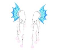 NIYANGLE Mermaid Earrings for Boys and Girls Cute Princess Tassel Hair Clips Mermaid Costume Jewelry Girls Hair Accessories Glitter Party Accessories