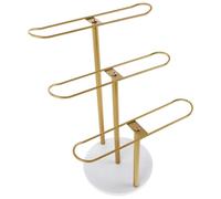 NIYANGLE Metal 3-Layer Headband Holder Organizer, Hairband Storage Rack for, Multi-Purpose Jewelry Display Stand for Necklaces, Bracelets, and Hair Accessories
