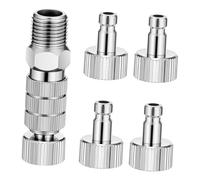 NIYANGLE Metal Airbrush Quick Connector Set with Male Female Adapters Airbrush Hose Fittings for Stable Connection Compatible with Air Compressor Kits DIY Accessory