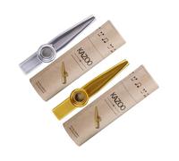 NIYANGLE Metal Kazoos with Gold and Silver Finish Musical Kazoo Instruments for Guitar Lovers and Ukulele Players Portable Harmonica for Adults Creative Gift for Music Enthusiasts